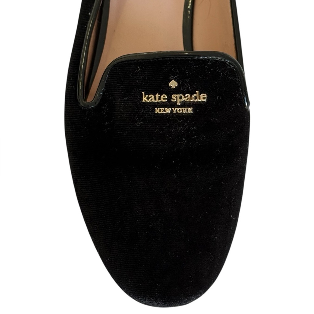 Kate Spade New York Claudia Black Velvet Loafers Women’s 7.5B Low Heel Flats - Picture 4 of 8